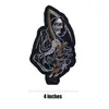 Scythe MC Skull 자수 패치와 고품질 다크 데스 realper 자전거 오토바이 조끼 Outlaw Biker Jacket Punk Iron on Pat182s