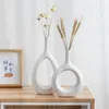 花瓶シンプルな部屋の装飾デスクアクセサリーテーブルトップ花瓶のホームセラミックリビングデスクトップフラワーアレンジメント