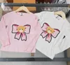 Children Sweatshirts Long-Sleeved Tops Cute Bowknot Print Baby Boys Girls 100% Cotton T-Shirt Child Tees Casual Kids Clothing