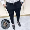 Men's Suits 2023s Men Trousers Slim Fit Casual Ankle Length Pants Streetwear High Quality Dress Suit Pant For Man Daily Wear