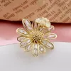Broches perle fleur abeille insecte bijoux de luxe Zircon cristal strass écharpe boucle chemise col épingle chapeau vêtements accessoires