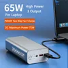 Cell Phone Power Banks 30000mAh Power Bank PD 65W Fast Charging Powerbank for iPhone 13 12 11 Huawei Xiaomi Samsung Laptop Powerbank with 76W DC Output L230824