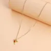 Colares com Pingente Mulher Simples Colar de Pássaro Feminino Cadeia Amantes Jóias Casamento Cor Dourada Moda Festa Kpop Liga De Zinco Collier