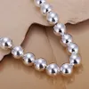 Wedding Jewelry Sets DOTEFFIL 925 Sterling Silver 10mm Hollow Bead Ball Earring Bracelet Necklace Set For Woman Engagement Charm 230729