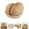 Dinnerware Sets 3 Pcs Lidded Basket Bamboo Fruit Durable Tray Snack Storage Bread Fake Weaving Craft