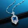 Unique Design S925 Sterling Silver Temperament Versatile Citrine Pendant Necklace Women's Wedding High-grade Jewelry Wholesale