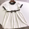 Neonate Designer Dress Abbigliamento di lusso per ragazze Abiti in tinta unita Abbigliamento per bambini Abbigliamento per bambini Abbigliamento per bambini Alta qualità 3 colori dhgate