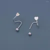 Stud Earrings 2023 Fashion Arrival Metal Women Classic Spring Summer Irregular Silver Color Heart Cute Female Trendy Jewelry