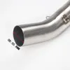 Motorrad-Auspuffanlage Slip On Middle Link Pipe Mid Connect Tube Edelstahl für Benelli300 alle Baujahre259j