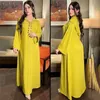 Ubranie etniczne Abaya Dubai Turcja muzułmańska sukienka z kapturem Kobiety Marokańska kaftan elegancka dama islamska 2021 Eid Mubarak djellaba femme165p