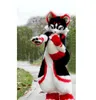 Klassisk fursuit husky krökta ben maskot kläder lämplig forparty dressing långhårig räv hund maskot set