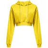 Women's Hoodies 2023 Spring/Summer Fashion Crop Sweater Short Sweatshirt Hooded Round Neck Long Sleeve Pullover Top