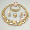 Wedding Jewelry Sets Kingdom Ma India Necklace Earring Ring Bracelet Sets For Women Gift African Bridal Wedding Gifts Jewelry Sets Gold Color Big Set 230729