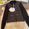 Kurtki płaszcze damskie czarne odzież wierzchnia patchwork w dół dzianin brzęk błyskawiczny szczupły krótki swobodny jesień moda żeńska moda zima s-l