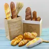 Fiori decorativi Ornamenti di pane finto artificiale Torta baguette francese Panetteria Modello Cucina Decorazioni per la casa Giocattolo per bambini Ciambelle Simulazione Po Puntelli