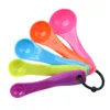Spoons Baking Tools Multicolored Measuring Double Scale Kitchen Milk Powder Color Plastic 5-piece