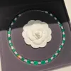 Strands Strings QTT Vintage Charm Luxury 925 Sterling Silver Columbia Emerald Collar para Mujeres Banquet Party Gargantillas Joyería Fina Regalo 230729