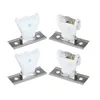 Cortina 4 Pcs Fechadura Veneziana Cortinas de Janela Substituições Cortina Romana Cabo Fechaduras de Plástico Polia Branco Pom Bambu