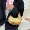 Bolsos de noche para mujer Retro Casual bolso de hombro para mujer patrón de piedra exquisito axila PU cuero media luna pequeños bolsos 230729