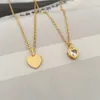 Hanger Kettingen 18K Gouden Plaat Top Kwaliteit Forever Love Hart Grote Enkele Cz Charm Ketting Sierlijke Sieraden Voor Vrouwen Lady Valentine