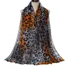 Scarves Fashion Leopard Print Women Viscose Scarf Big Petal Voile Hijab Large Shawls And Wraps Female Foulards Luxury Designer 2023