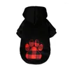 Dog Apparel Pet Hoodie Clothes For Small Medium Big Large Dogs Hooded Sweatshirt Heart Printed Warm Two-Legged Pets Coat Jacket