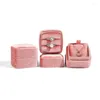 Jewelry Pouches 1pcs Cross Border Velvet Ring Box Round Corner Pendant Earring Packaging In Stock