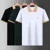 2023 Marca Camisetas Masculinas Top Bordadas Camisa Polo Camisa Polo Sólida de Manga Curta Masculina Shorts Polo Slim Roupas Masculinas Polos Camisa M-3XL