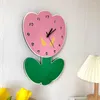 Orologi da parete Decorazione creativa Orologio al quarzo muto Soggiorno Scuola materna per bambini Negozio di fiori Ornamenti carini