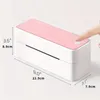 Set di supporto per stampante termica per etichette rosa - Porta etichette sfaccettato per stampante singola per etichette 4x6