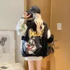 2023 herbst Kaninchen Stickerei Baseball Dünne Jacke Männer Frauen Lose Bomber Mantel Streetwear Langarm Oberbekleidung