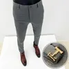 Men's Suits 2023s Men Trousers Slim Fit Casual Ankle Length Pants Streetwear High Quality Dress Suit Pant For Man Daily Wear