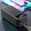 携帯電話のパワーバンクパワーバンク100000MAHポータブル充電パワーバンク80000 MAH 4 USB LED Xiaomi Mi 9 8 iPhone L230824用貧困外部バッテリー充電器