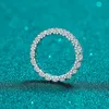 Обручальные кольца knobspin 2.5ct d Цветовое кольцо для женщины свадебное еврейское еврейское с GRA 925 Sterling Sliver.