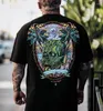 Herr t skjortor sommar bomull t-shirt strand skalle cool tecknad kort ärm toppar hög kvalitet skjorta o-hals tee män kläder