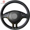 Black Suede Leather Steering Wheel Cover for BMW 3 Series E46 2000-2006 5 Series E39 2000-2003 E53 X5 Z3 E36 2000-2002324v