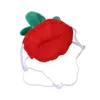 Dog Apparel Strawberry Hat For Cat Cute Halloween With Adjustable Strap Costume Po Props Pet