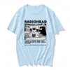 Heren Polo's Radiohead T-shirt Mannen Vintage Classic Tees Noord-Amerika Tour Rock Boy Camisetas Hombre Hip Hop Unisex 100 Katoen Oversized Tops 230729