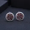 Bröllopsmycken set Gem S Ballet 11 65ct Natural Red Garnet Gemstone Earrings Ring Set 925 Sterling Silver Round For Women 230729