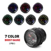 2 52mm 7 Kleuren LED Dual Display Boost Water Olie temp Olie druk Voltmeter Lucht brandstof Verhouding EGT toerenteller Auto Gauge Car269e