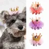 Dog Apparel 1Pcs Pet Hairpin Sweet Princess Crown Cat Hat Cap Birthday Party Cosplay Headwear Cats Kitten Puppy Headgear Accessories