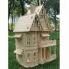 ツールワークショップウッドミニチュアドールハウスDIY Doll House Assembled Educational Preatend Play Toys Mini 3Dステレオパズルハウスの子供の女の子230729