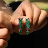 Wedding Jewelry Sets Charming Jewlery set natural Green agate rings earring 925 sterling silver for women wife luxury design anniversary party gift 230729