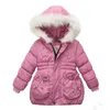 Chaquetas de ropa de abrigo para niños y niñas, abrigo de lana grueso con capucha de invierno, ropa para niñas, Tops, chaqueta