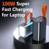 Cell Phone Power Banks 30000mAh Power Bank PD 100W Fast Charging for Notebook Laptop Powerbank for iPhone 14 Xiaomi Huawei Samsung Poverbank with Light L230824