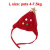 Pies Apparel Pet Cat Christmas Hat with banan szczeniąt Scyta Święty Sanf Party świąteczne urocze kostium dla małych psów koty akcesoria