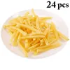 Decorative Flowers 24pcs Artificial Simulation Food Vegetables Fruit French Fries For Home Restaurant Kitchen Garden Art Decor Kids Toy