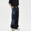 Mens Jeans Y2K Fashion Oregelbundet Patchwork Baggy Jeans Pants Män Kläder raka koreanska avslappnade kvinnor denim byxor Vetement Homme 230729