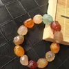 Strand Alashan Gobi Agate Candy Heart Bracelet Colorful Original Stone Multi-treasure Hand Crafts