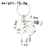 Keychains Music DJ Headset Handmade Keychain Guitar Musical Note Pendant For Men Women Festival DIY Jewelry Gift